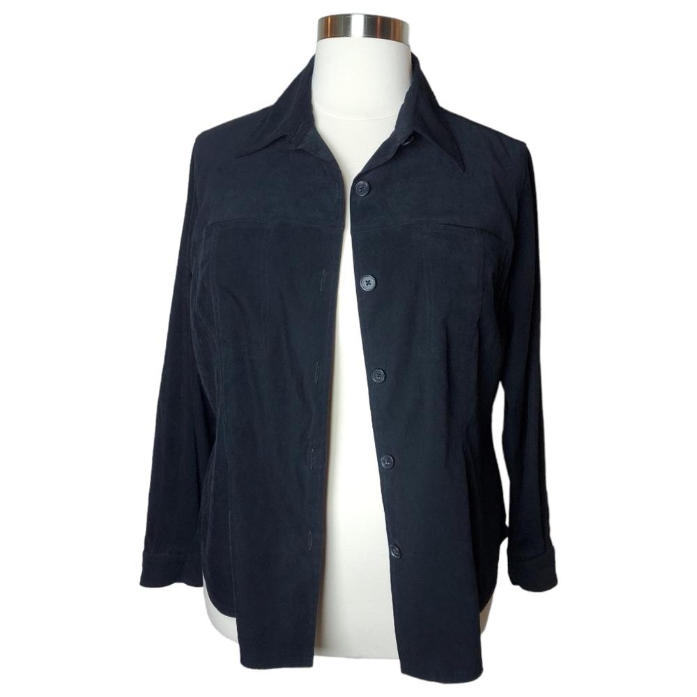 90's Vintage Venizia Jeans Clothing Co. Black Shirt Jacket in EUC (VJ202)